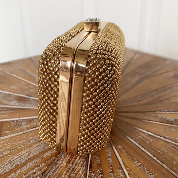 NWT bebe Gold Tone Minaudiere Bag - Picture 7 of 10